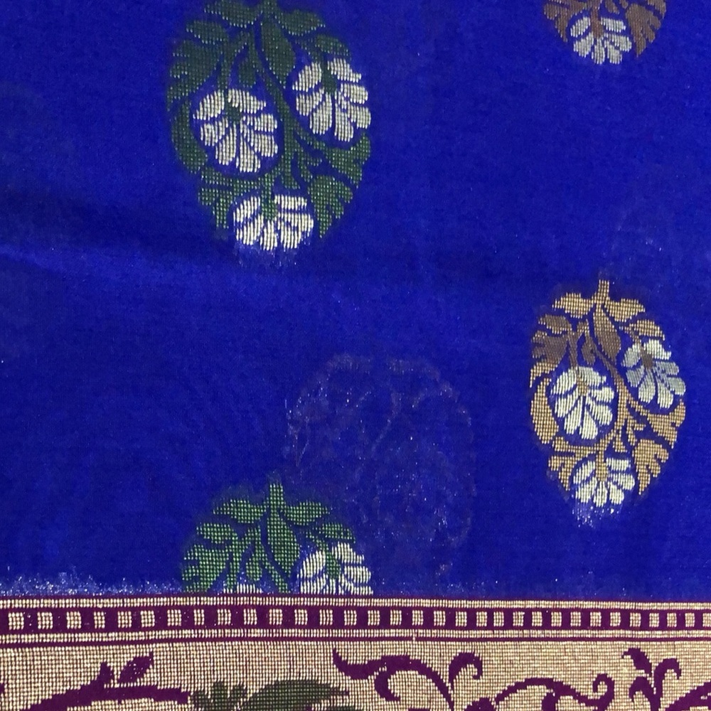 Saree Paithani border unique blend of violet-purple. [firm]